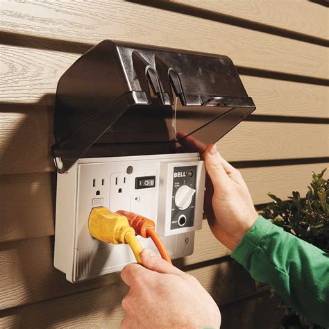 how to hook up outdoor electrical outlet with weatherproof box|outside waterproof electrical socket box.